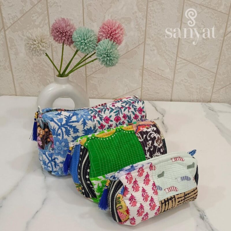 Cosmetic pouches - set of 3 with waterproof lining