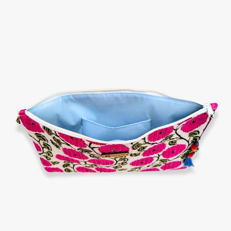 Quilted Laptop Sleeve - Floral Pink - Image 5
